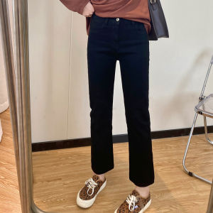 Oversized Jeans Plus Size Ladies Straight-leg Jeans Womens New Arrival High Waist Slim Looking Cropped Pants Easiest for Match Stretch Cigarette Pants