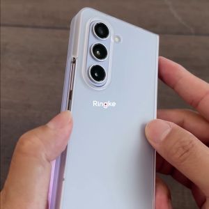 Ringke Slim Case Compatible with Samsung Galaxy Z Fold 5 Premium Hard Thin Transparent Polycarbonate Lightweight Protective Phone Cover for Samsung Z Fold 5 5G with Wrist Strap