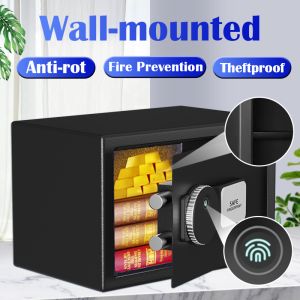 Safety Box Fingerprint Safety Box Mini Digital Safety Box Fireproof Office/Home/Hotel Electronic Safebox