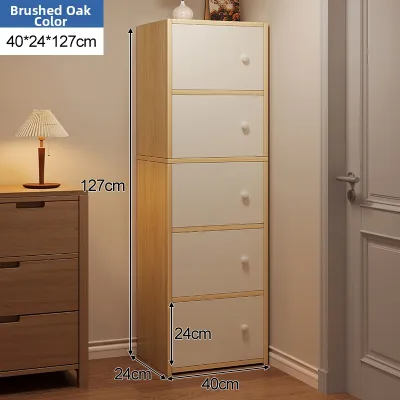 Living Room Corner Floor Standing Integrated Bookcase Dustproof Door Home Small Bookshelf Modern Minimalist Style Furniture