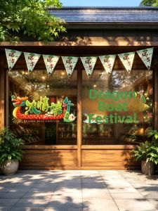 ETY | Festival Decorative Static Cling Window Flags