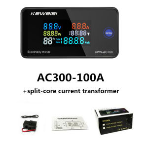 juan juan | KWS-AC300 Voltmeter Ammeter AC 50-300V LED AC Wattmeter Electricity Meter 45-65Hz Power Energy Meter 0-100A Detector