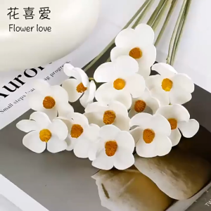 Handmade Violet Dried Flower Realistic Elegant DIY Bouquet Adhesive Flower Violet Color Preserved Violet Home Decor Flowers