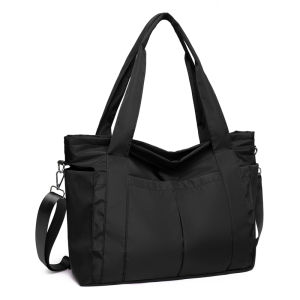 Nylon Lightweight Waterproof Womens Sports Fitness Bag Large Capacity Shopping Tote for Short Trips and Travel