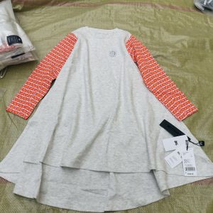 Classy Good Goods Small Medium Large Girl Kids Clothing Pure Cotton Terry Mid-Length Sweatshirt Spring and Autumn T-shirt Large Swing Dress