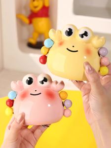 Cute Crab Stainless Steel Ceramic Storage Jar Fruit Fork Set Safe Childrens Dessert Forks Dining Utensils Home Use