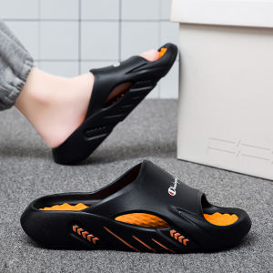 Trendy High-End Mens Slip-On Summer Outdoor Wear Anti-Slip Anti-Odor Basketball Sports Slippers Massage Flat Sandals