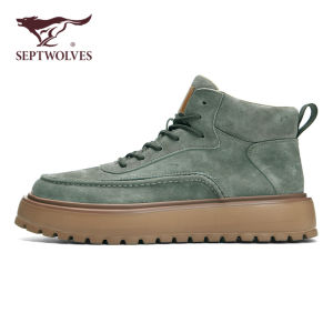 SEPTWOLVES | Spring New British Style Thick Bottom Elevating Men Boots