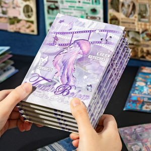 30 Sheets/Bag Vintage Daily Die-Cut Sticker Book Fit for Scrapbooking DIY Scrapbook Phone Case Decoration & More