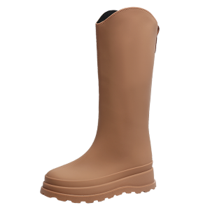 Giày Bốt Cao Cổ Nữ Thời Trang Chống Thấm Nước Đế Dày Cao Đến Giữa Bắp Chân Chất Liệu Cao Su Kiểu Dáng Dễ Mang Mũi Tròn Gót Trung Bình.