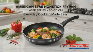 American Star ASFP Nonstick Frypan 20 22 24 26 28 30CM 2.5MM Thick Frying Pan Kitchen Cookware for Everyday Cooking