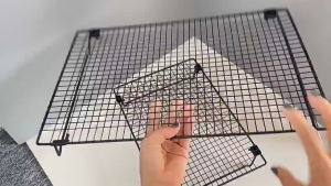 Cooling Rack with Collapsible Legs Carbon Steel Cooling Stand Nonstick Stackable Cookie Cake Cooling Rack Baking Tool