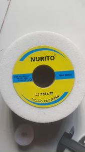 ĐÁ MÀI NURITO ĐÁ Mài LON TRẮNG Hồng  Đá mài trụ  tặng sơ mi chuyển trục (dày 20mm)KÍCH THƯỚC 100*50*20mm 125*63*32mm 150*80*32mm #60