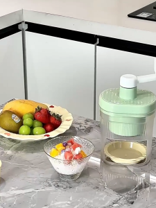Portable Mini Hand-cranked Shaved  Ice Machine Cream Breaker Household Dessert Ice crumbly