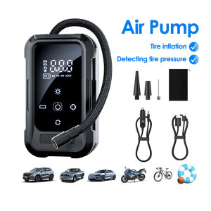 Wireless Digital Display Car Air Pump 3900mah 5-in-1 Pump / Tire Pressure / Lighting / Charging / Lighter Tire Air Pump For Bicycles Motorcycles Cars Etc 多功能汽车充气泵