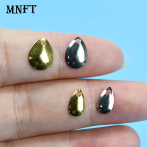 MNFT 60Pcs Easy Spin Colorado Willow Spinner Blades Metal Spoon Lure for Spinnerbait Buzzbait Bass Lure Fishing Tackle DIY