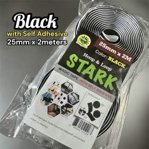 [Adhesive] 25mm in Width Strong Self Adhesive Belcro Tape Heavy Duty Hook and Loop Tape Fastener for Home Decor Car Decoration by TelamartPH