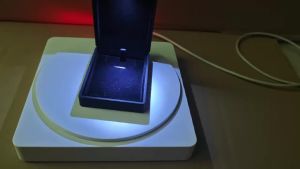 Pendant Box with LED Light Jewelry Case Square Shaped Box Velvet Jewelry Gift Boxes LED Necklace Box for Engagement Proposal
