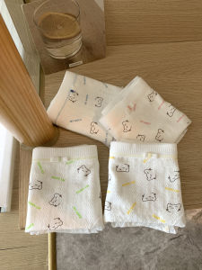 Sloth Young Adult Japanese Cute Cartoon Underwear Girls Pure Cotton Mid Waist Antibacterial Student Shorts Breathable Briefs