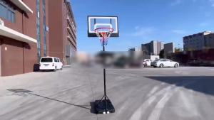 Portable Basketball System Heavy Duty Metal Kids Basketball Hoop Height Adjustable Movable Basketball Stand With Stable Base