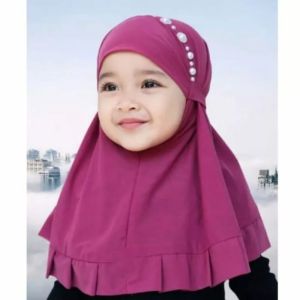 Kamima - Hijab bayi mutiara Bando 0-3 tahun