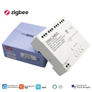 4CH ZigBee Module Relay USB 5V AC/DC 7-32V Điều Khiển Từ Xa Công Tắc Đèn Tương Thích Với Alexa Google Home Tuya Smart Hub
