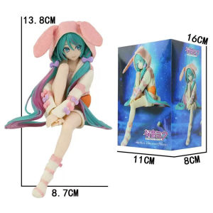 Bandai | Hot Anime Figurine Hatsune Miku Standing Posture and Sitting Posture Series Cute Action Model Pvc Toy Desktop Collection Gifts