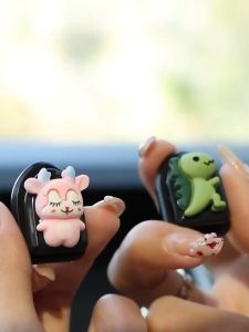 MIUFAตะขอการ์ตูนรูปสัตว์ขนาดเล็ก การตกแต่งภายในรถยนต์ ออแกไนเซอร์ ที่ใส่ตะขอขนาดเล็กทนทาน