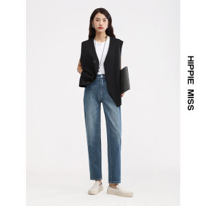 HIPPIE MISS | Tech Denim Hippie Girl Style Straight Jeans Women Small Frame