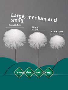 Professional Ear Picking Goose down Silver Needle Goose Feather Stick Ear Cleaning Tool Set Earpick Ear Hair Ear Pick Artifact