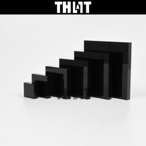 ฐานอะคริลิคดำเงา แบบสี่เหลี่ยมหนา Display prop แท่นวางถ่ายสินค้า พร็อพถ่ายรูป อุปกรณ์ประกอบฉาก พร้อมส่ง Thatisall