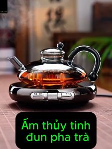 Thủy Tinh Chịu Nhiệt Cao Ấm Pha Trà Kiểu Mới Tách Nước Kết Hợp Bếp Đun Điện Ấm Đun Nước