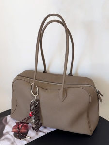 Large Capacity Genuine Leather Tote Bag Womens 2025 New Style Casual Simple Fashion Soft Handle Double Shoulder Strap Commuter Bag