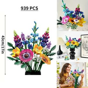 Flowers Plants and Fresh Flowers 10313 Building Blocks Sets Compatible with Legoed Particles Suitable for Christmas Gifts 939pcs