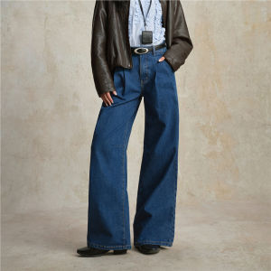 Giordano | Designer New Lazy High Waist Pleated Wide Leg Jeans