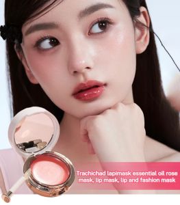 Rose Lip Sleeping Mask Overnight Moisturizing Repair Balm for Soft Lips Exfoliates Fades Lip Lines