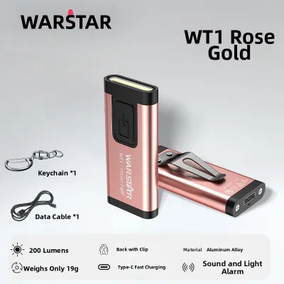 WARSTAR | Mini Portable Rechargeable Multifunction Durable Keychain Flashlight