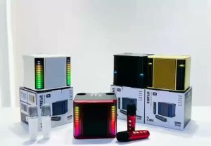 Bluetooth Microphone Wireless Bluetooth Dual Microphone Karaoke Speaker Bluetooth Stereo Mic Big Sound Speaker Set Karaoke Player bluetooth Audio Portable Stereo KTV
