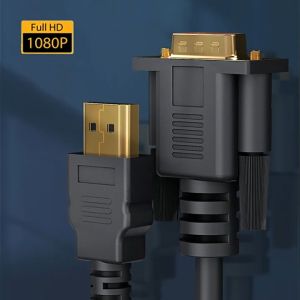 Dây cáp chuyển đổi HDMI sang VGA HDMI to VGA dây dài 1.8M FullHD 1080P cho tivi màn hình máy chiếu