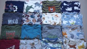 Bộ ngủ bé trai 7-18kg thun borip 100% cotton VNXK CA JOY. Bộ thun dài ngủ cho bé trai mẫu giáo in hình gấu cáo cá sấu khủng long hổ cọp...