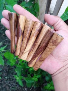 Pipa/cangklong kayu gaharu asli model lengkung mini