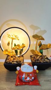 Thác Nước Phong Thủy Hoa Sen Decor Trang Trí Nhà Cửa