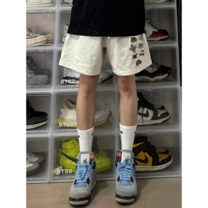 Quần Short Bóng Rổ Thể Thao Thoáng Khí Mùa Hè 2025 Cho Nam Dáng Rộng Phong Cách Mỹ Thường Ngày Quần Dài Cotton 100%