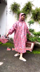 Áo bít bông 1m4 vải chống nước siêu bền cao cấp có họa tiết thời trang đi mưa 1 người dành cho nam và nữ