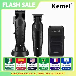 Kemei KM-2299 KM-2290 KM-1102 Professional Hair Clipper Kit Electric Shaver Male Hair Cutting Machine Men’s Cordless Trimmer