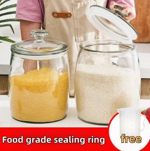glass rice dispenser 10 kilos sale big jar glass canisters and jars organizer glass food storage container rice storage container 25kg