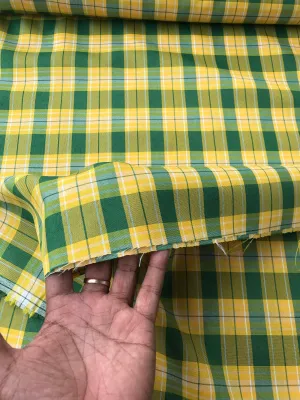 [SGS-Yellow] Checkered Fabric Cloth Textile Tela 60” width sold per yard