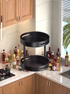 ถาดหมุน ถาดวางของใช้ ถาดเครื่องสำอาง หมุนได้ 360 องศา