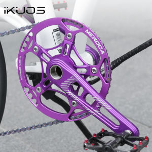 MEROCA | iKUOS Folding Bike Hollow Crankset 170mm Direct Mount CNC Crank Arms with 130BCD Chainring Spider for Dahon/FNHON Bicycle Crank