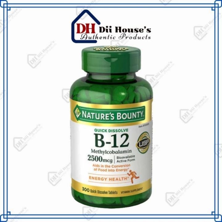 Nature’s Bounty Vitamin B-12 2500mcg 300 Viên - Viên Uống Bổ Sung ...